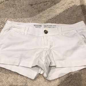 Low rise white shorts from Mossimo
